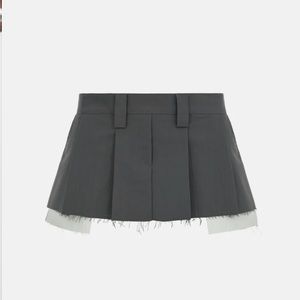 LOW RISE LAYER MICRO SKIRT, CHARCOAL